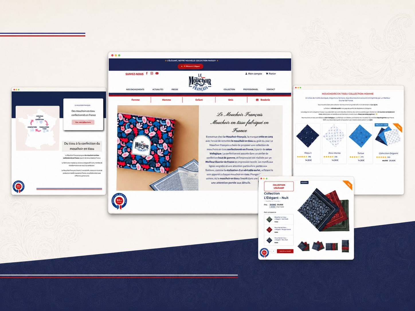 Site e-commerce Le Mouchoir Français